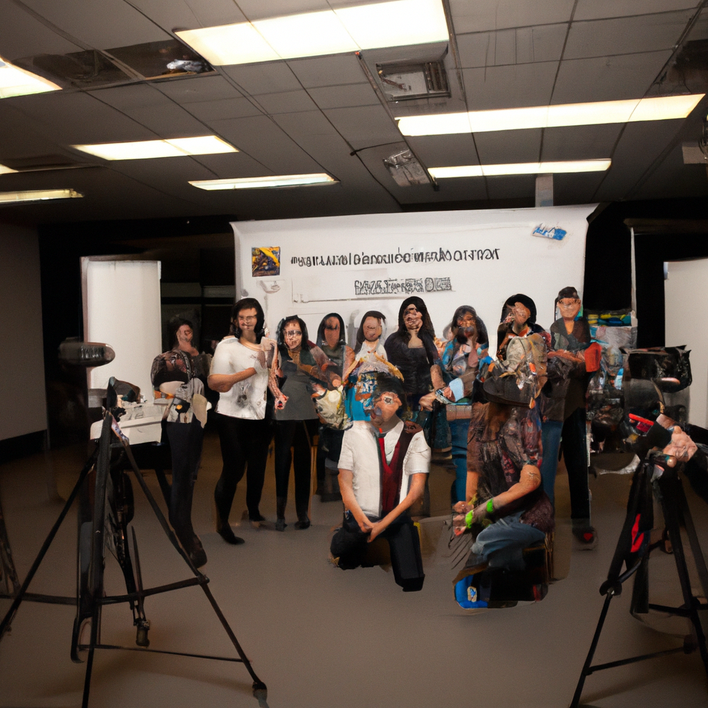 Students at opening day in 2012 journalism lab